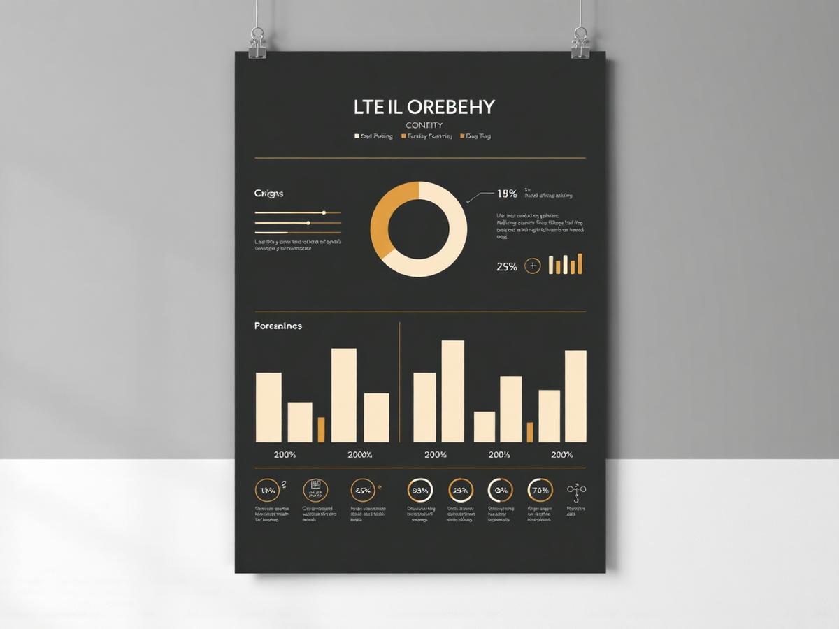Minimal infographic poster designed from internal company data